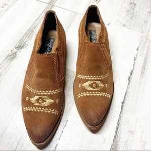 Naughty Monkey cowboy booties size 9 brown